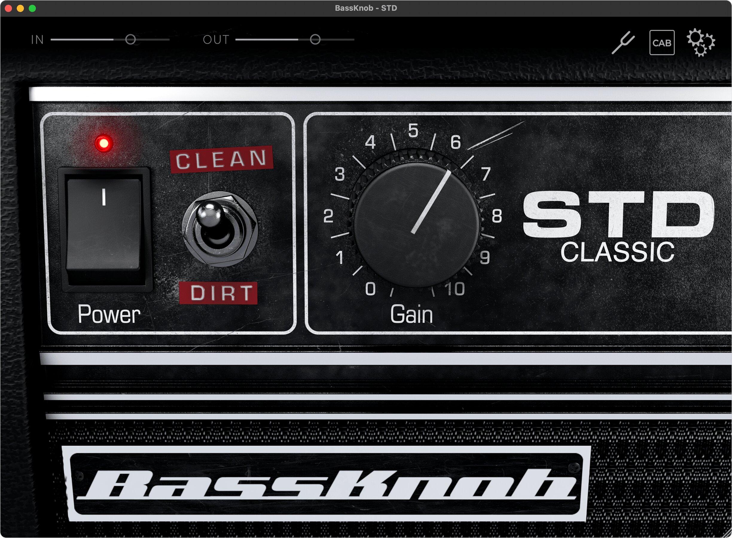 Bassknob STD plugin interface