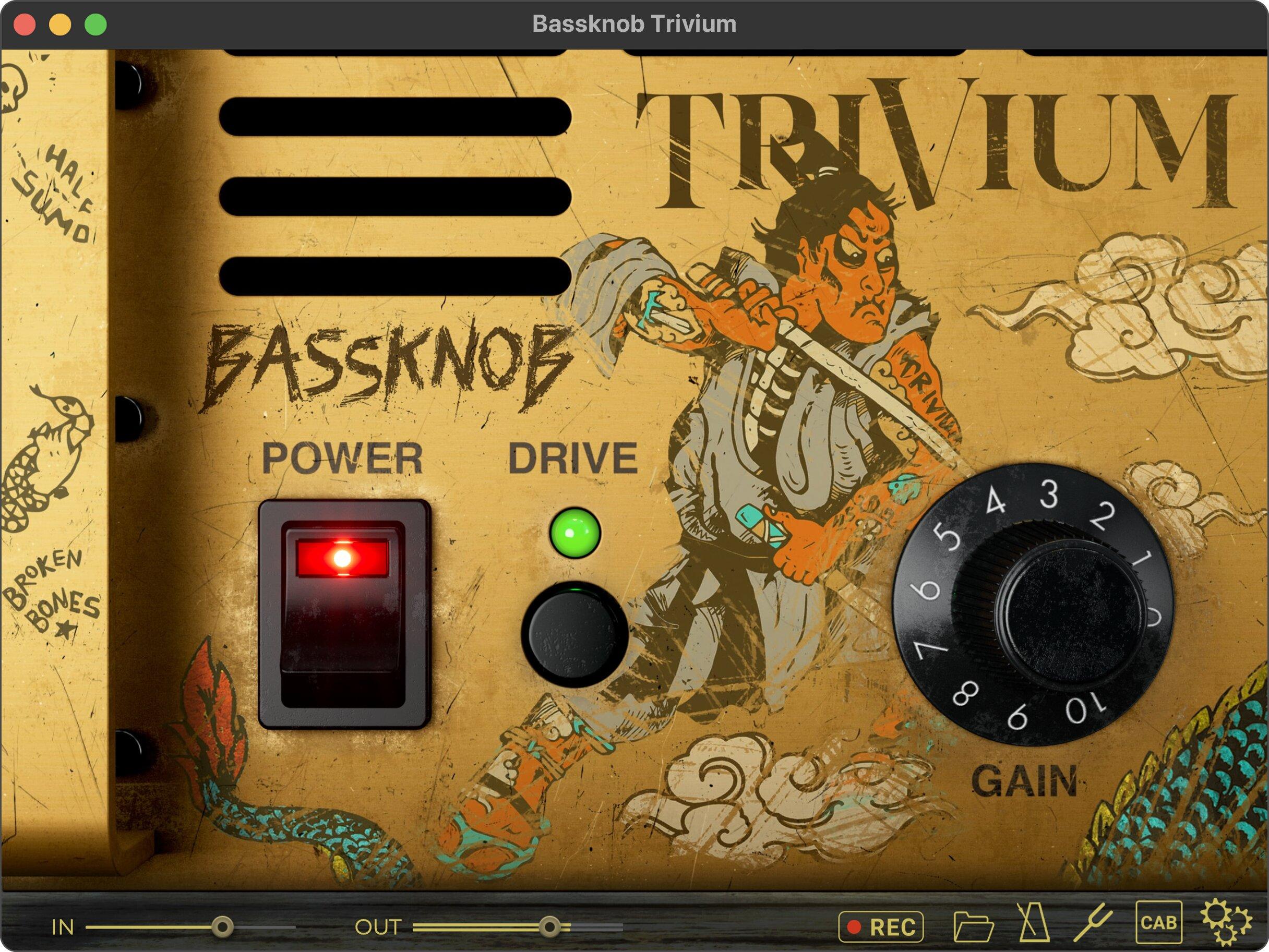 Bassknob Trivium plugin interface