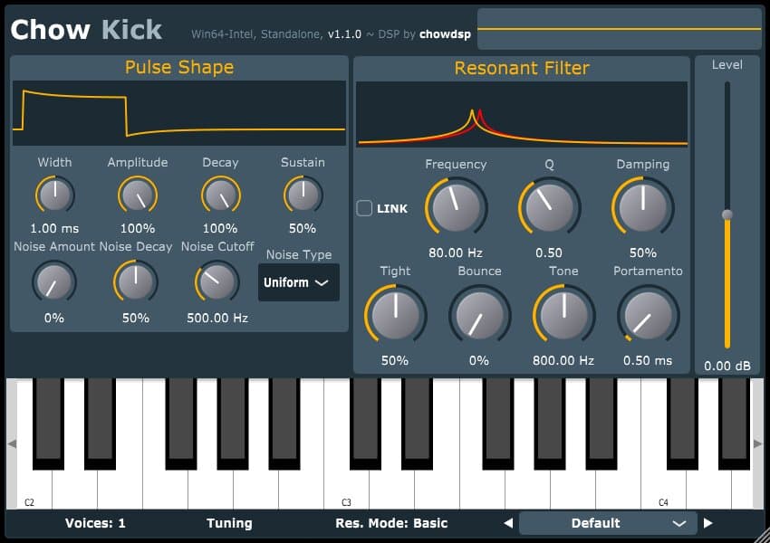 Chow Kick plugin interface