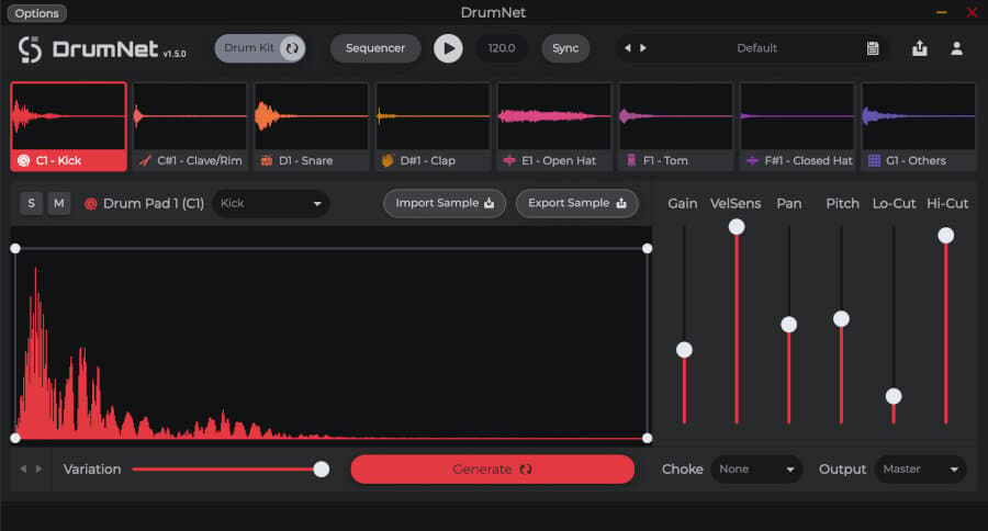 DrumNet plugin interface