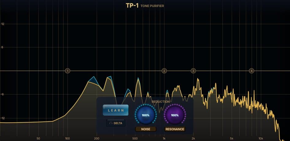 TP-1 Tone Purifier plugin interface