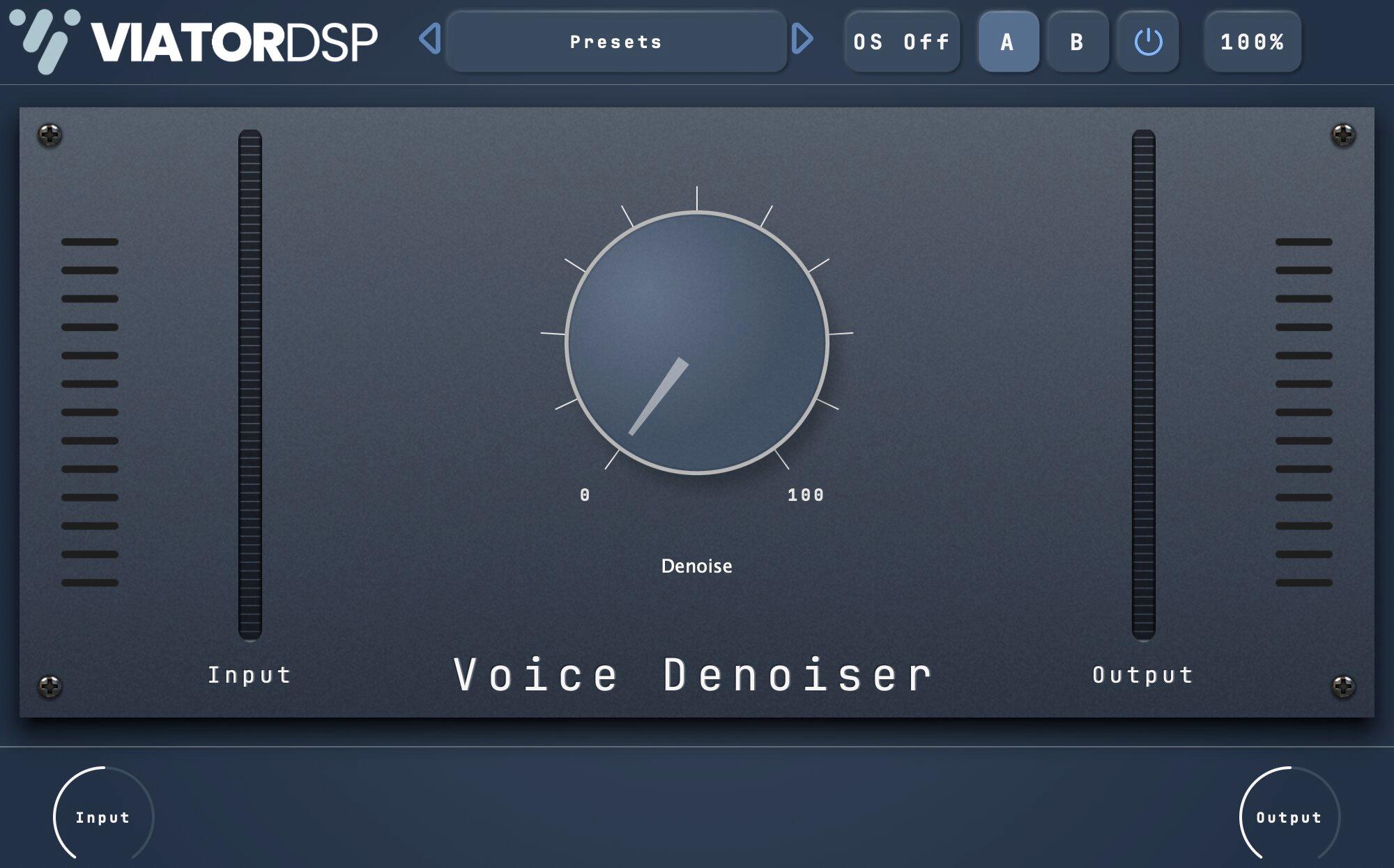 Viator Voice Denoiser plugin interface