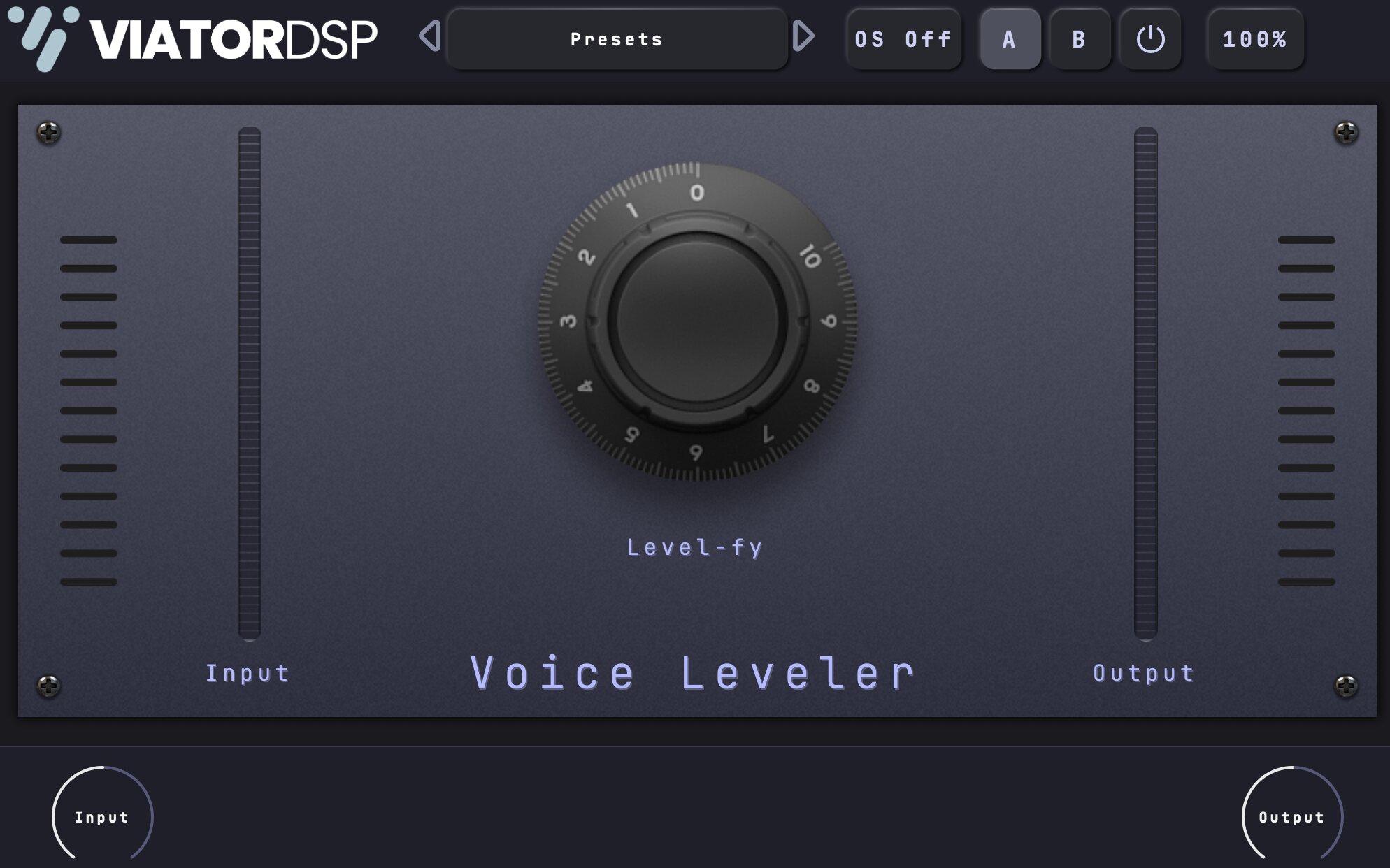 Viator Voice Leveler plugin interface