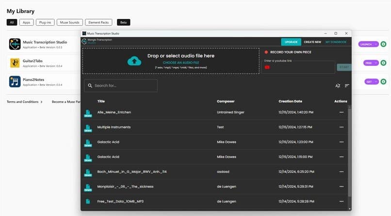 Music Transcription Studio by Klangio