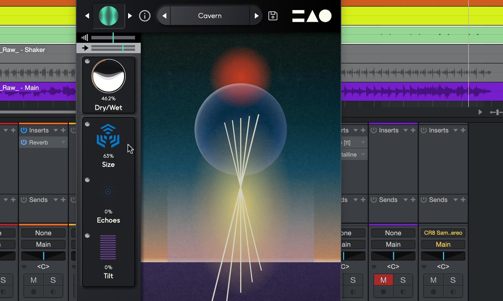 MNTRA’s Borealis reverb plugin uses a Size control to determine the reverb time of its space, and therefore the effective RT60